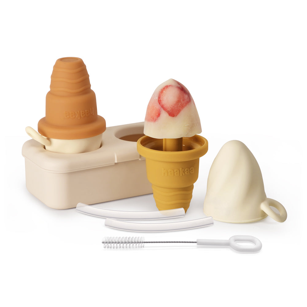 HOMYCOCO 3-Pack Blossoming Flower Ice Cream Molds - Silicone Popsicle Molds For Homemade Frozen Treats
