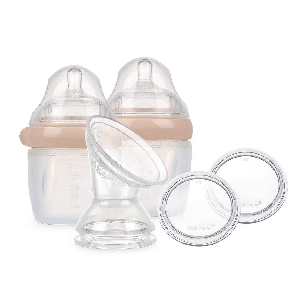 Haakaa Gen Silicone Breast Pump and Bottle Pack 160 ml/6 oz