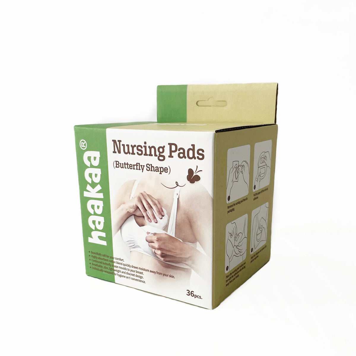 Haakaa All-Day Reusable Nursing Pad Set with Washing Bag, 8 Ct