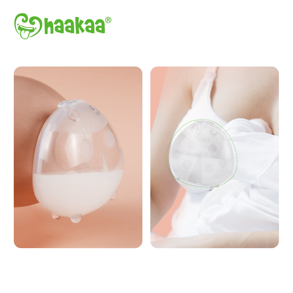 haakaa Ladybug Milk Collector 1.4oz/40ml/2pcs - Wearable Breast Shells Soft  N