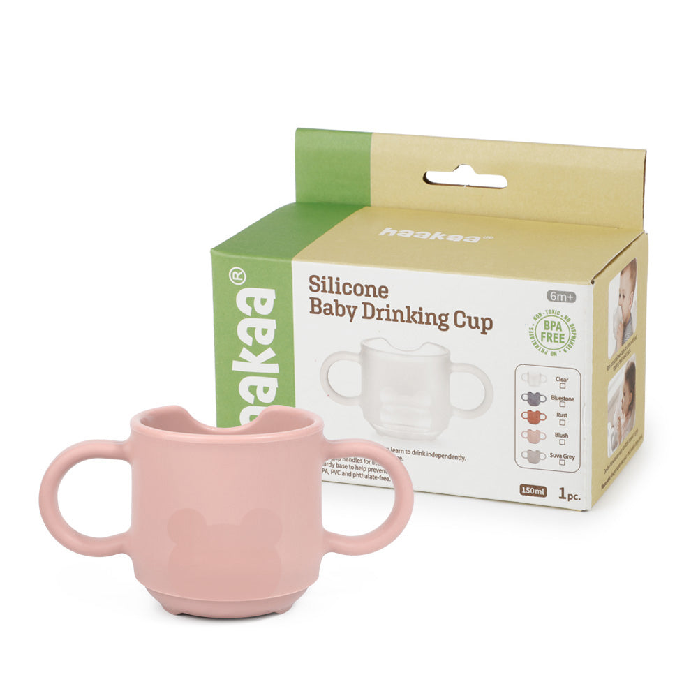 Tazza Da Allenamento Haakaa In Silicone Per Bambini - Senza BPA, 150 Ml, Con Manici, Trasparente - Foto 8