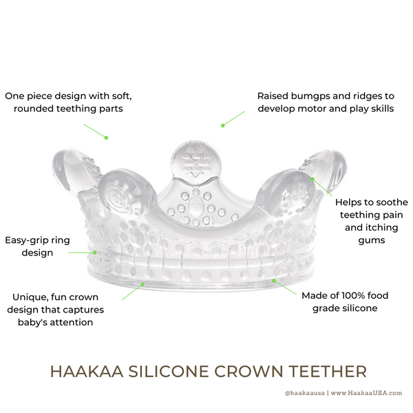 Haakaa Silicone Crown Teether 1 PK - Clear