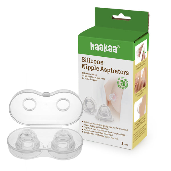 Haakaa Silicone Inverted Nipple Aspirators, 2 pk