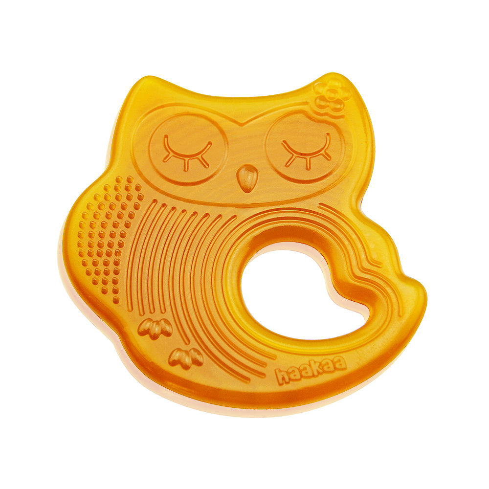 Haakaa Sleeping Owl Natural Rubber Teether pk Haakaa USA