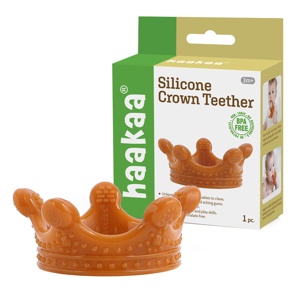 Haakaa Silicone Crown Teether PK Amber Haakaa USA