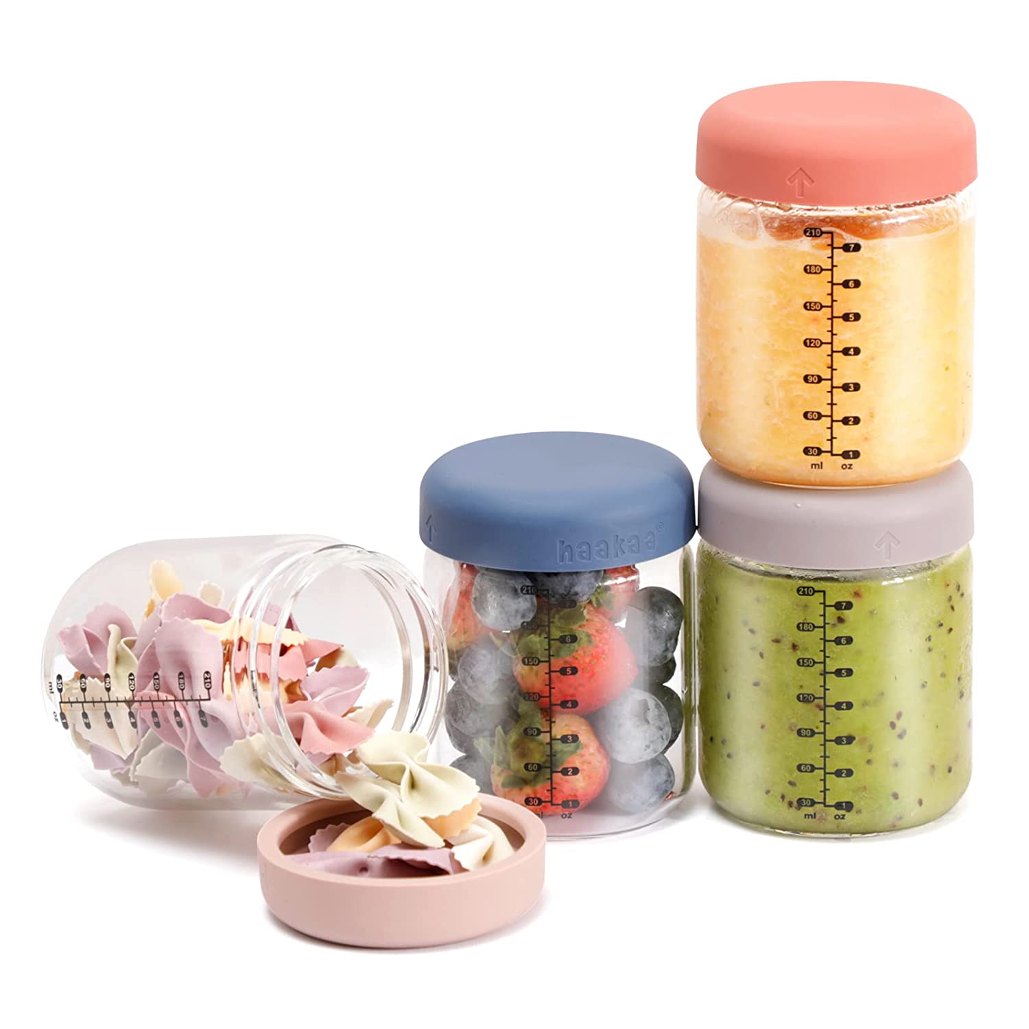 Glass Baby Food Containers With Silicone Lids