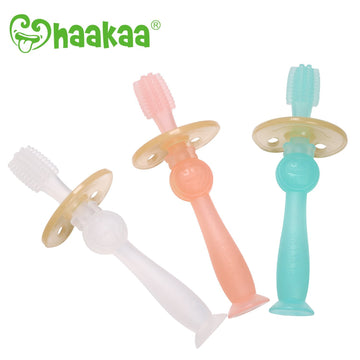 Haakaa 360 Silicone Toothbrush 1 pk (Pack of 4)