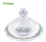 Haakaa Wide Neck Silicone Anti-Colic Nipples for Glass Bottles 2 pk