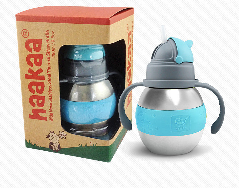 Haakaa Wide Neck Thermal Stainless Steel Baby Bottle 9.5 oz 1 pk