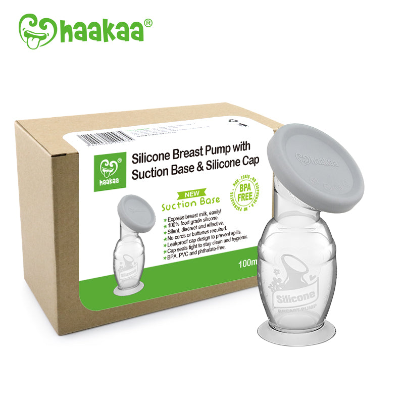 Haakaa Silicone Breast Pump with Suction Base and Silicone Cap