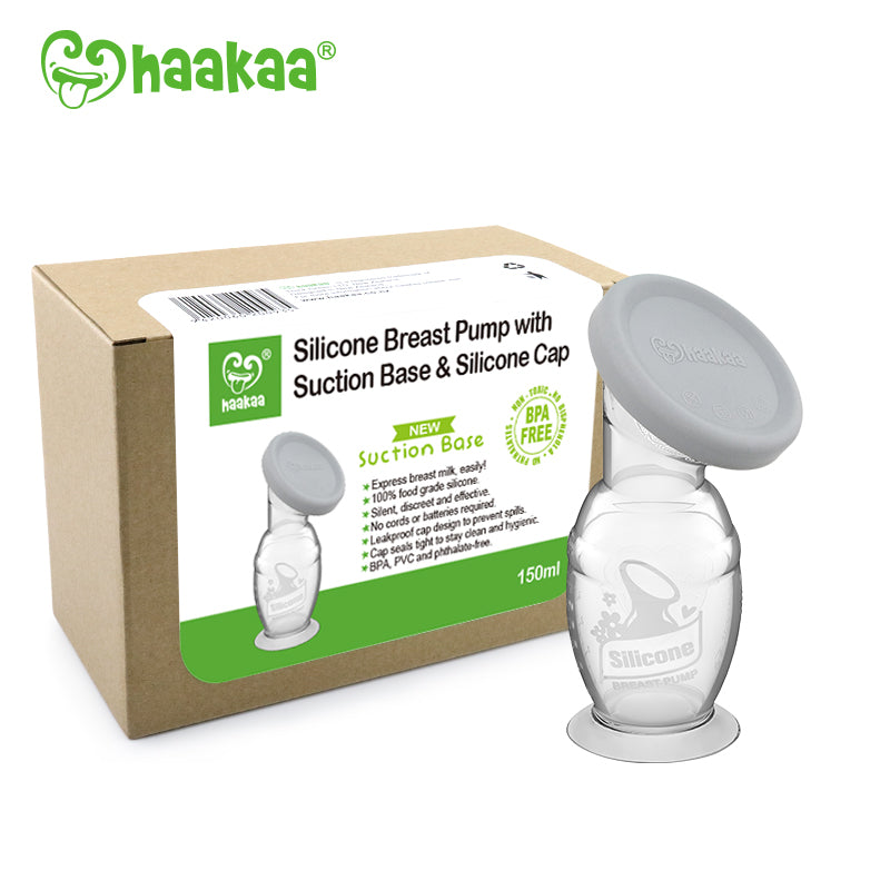 Haakaa Silicone Breast Pump with Suction Base and Silicone Cap