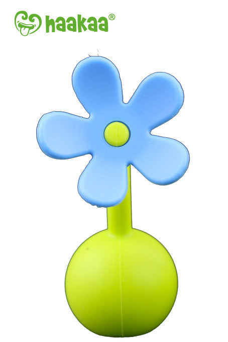 Haakaa Gen 2 Silicone Breast Pump with Suction Base 4 oz and Silicone Flower Stopper Set