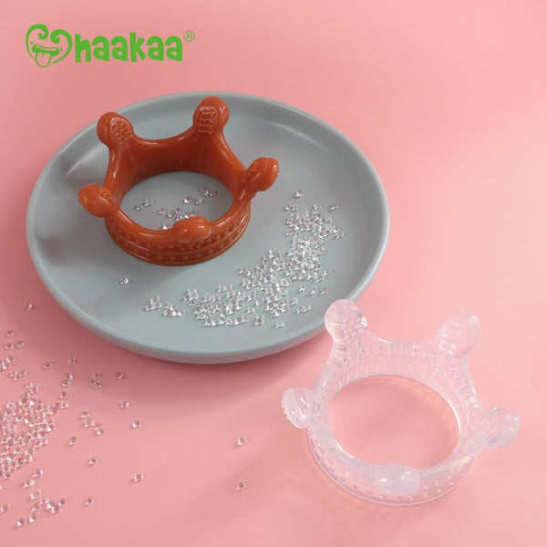 Haakaa Silicone Crown Teether 1 PK - Clear