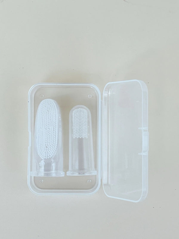 Haakaa Silicone Finger Toothbrush Set 2pcs (Small & Large)