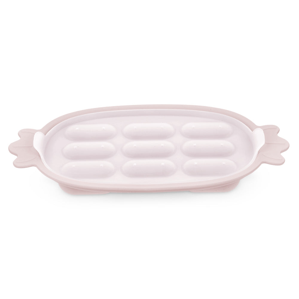 Silicone Baby Food and Breast Milk Freezer Tray with Lid – Natural