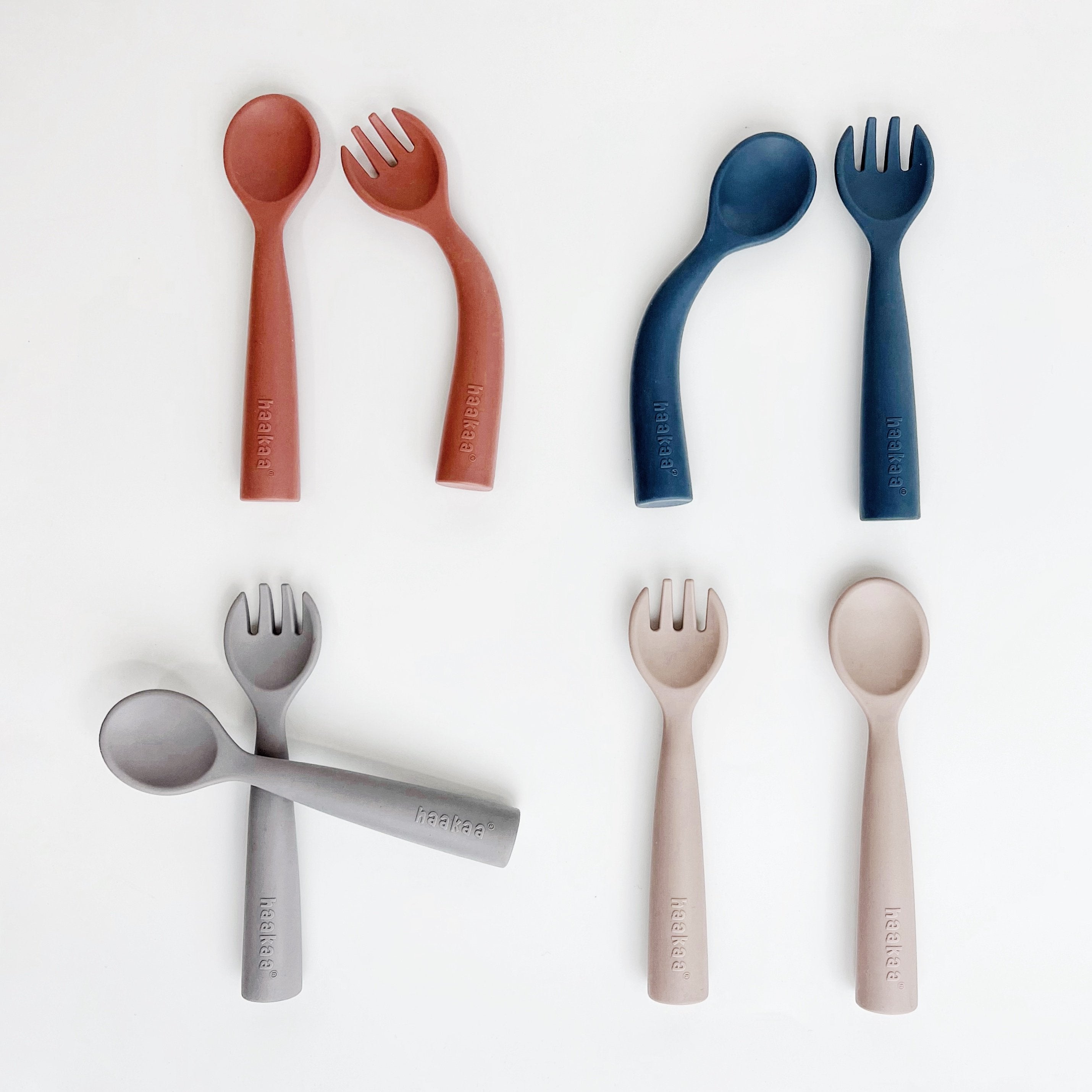 Silicone Spoon Tableware Wooden Handle Feeding Spoon Cutlery Food Grade Baby